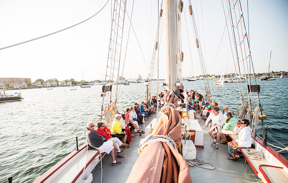 sunset sailboat newport